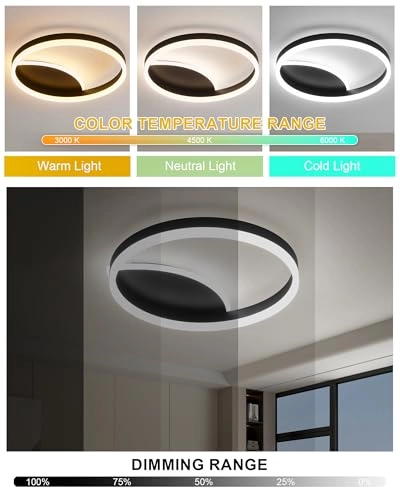 LED Ceiling Light - 3000K-6000K Dimmable