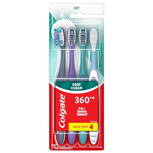 360 Whole Mouth Clean Toothbrush - Soft 4-Piece Pack