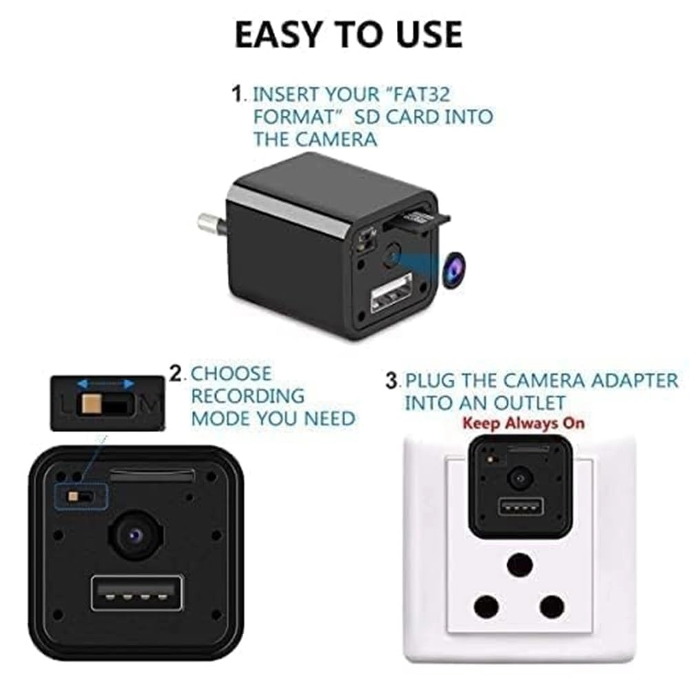 USB Charger Camera 1080P