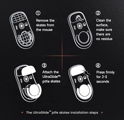 SmoothGlide PTFE Rounded Replacement Mouse Skates - White G Pro X 2