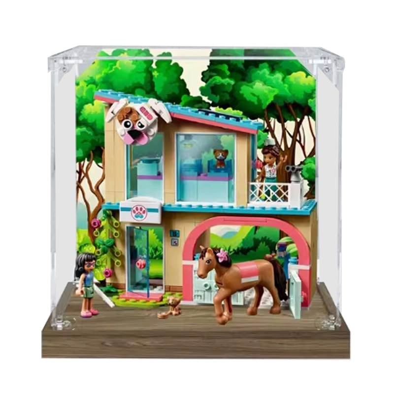 HCAEIOFJ LEGO Friends Display Case - Heartlake City Vet Clinic