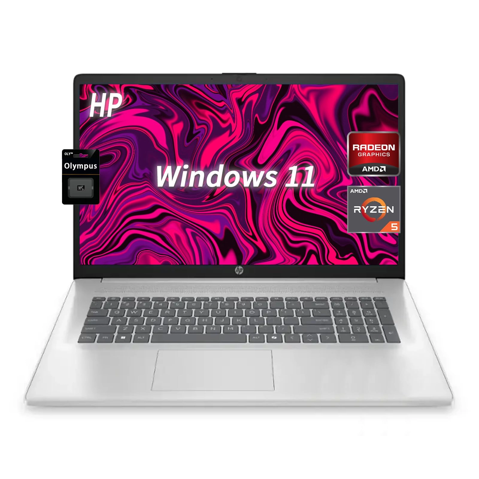 HP 17.3" FHD Computer Laptop - 512GB 8GB Ryzen 5