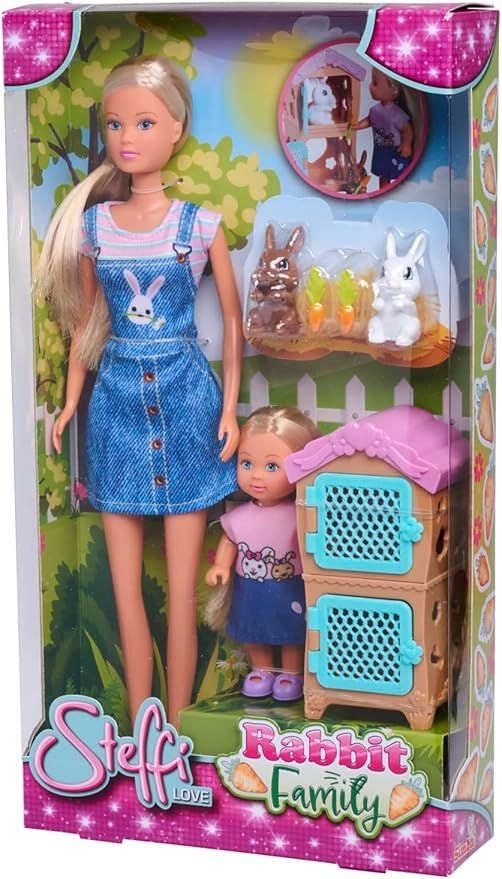 Steffi Love Rabbit Family - 29cm White Ages 3+