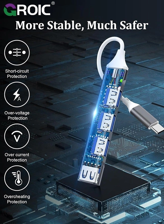 USB Hub - 4-Port 1xUSB3.0 3xUSB2.0