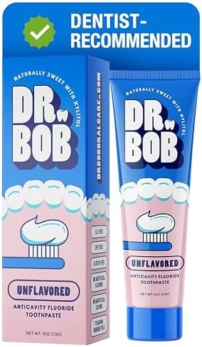 Dr. Bob Anticavity Fluoride Unflavored Toothpaste Children and Adult 4 oz.