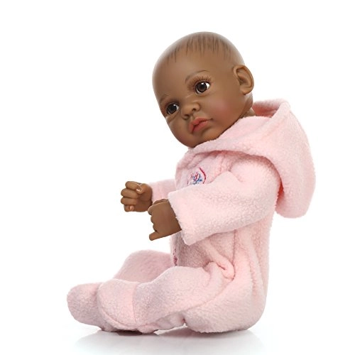 Reborn Baby Doll - 10 inch 28cm Silicone Vinyl African American