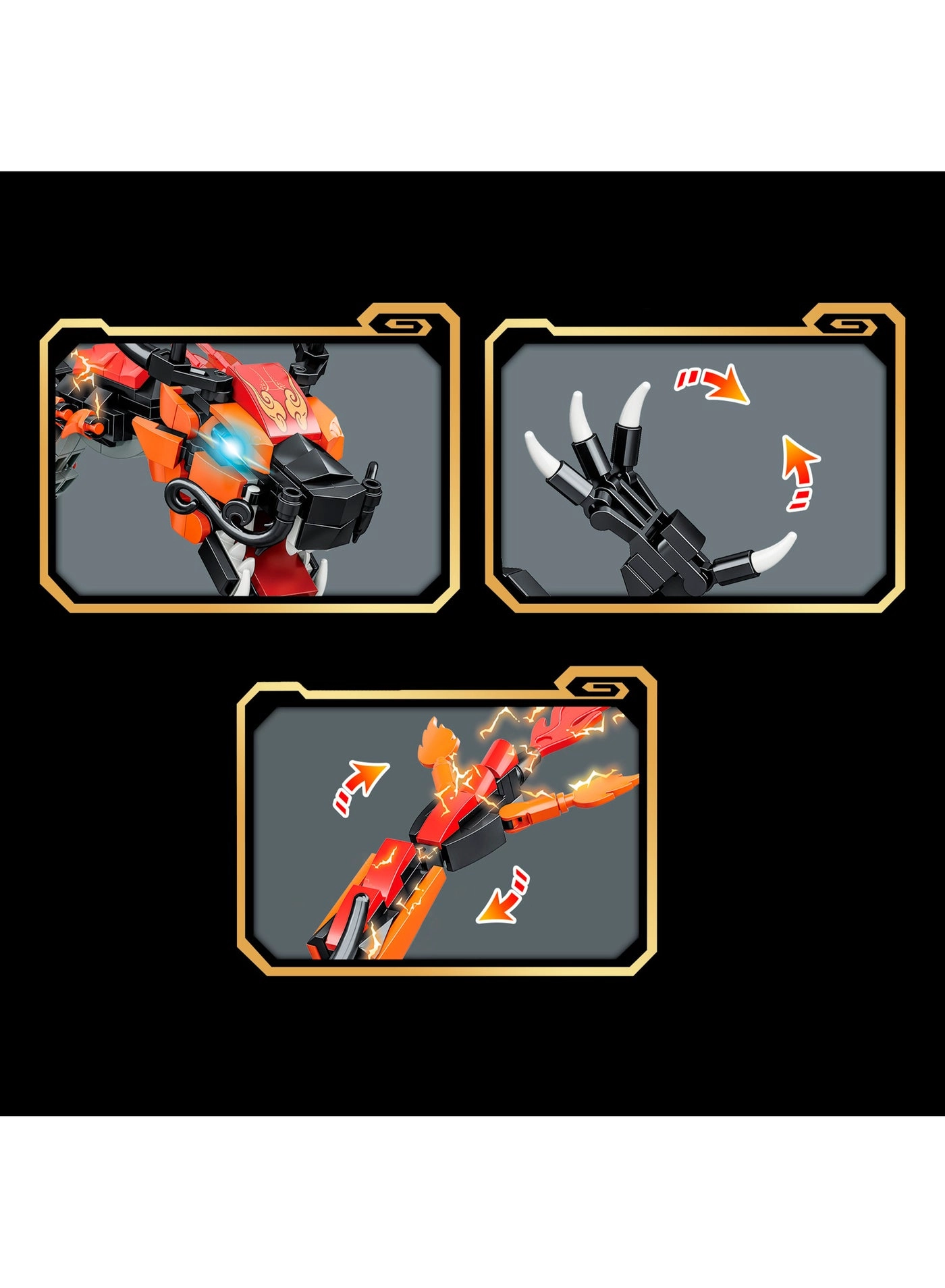 Building Blocks Set - Fantasy Black Dragon 536 pcs