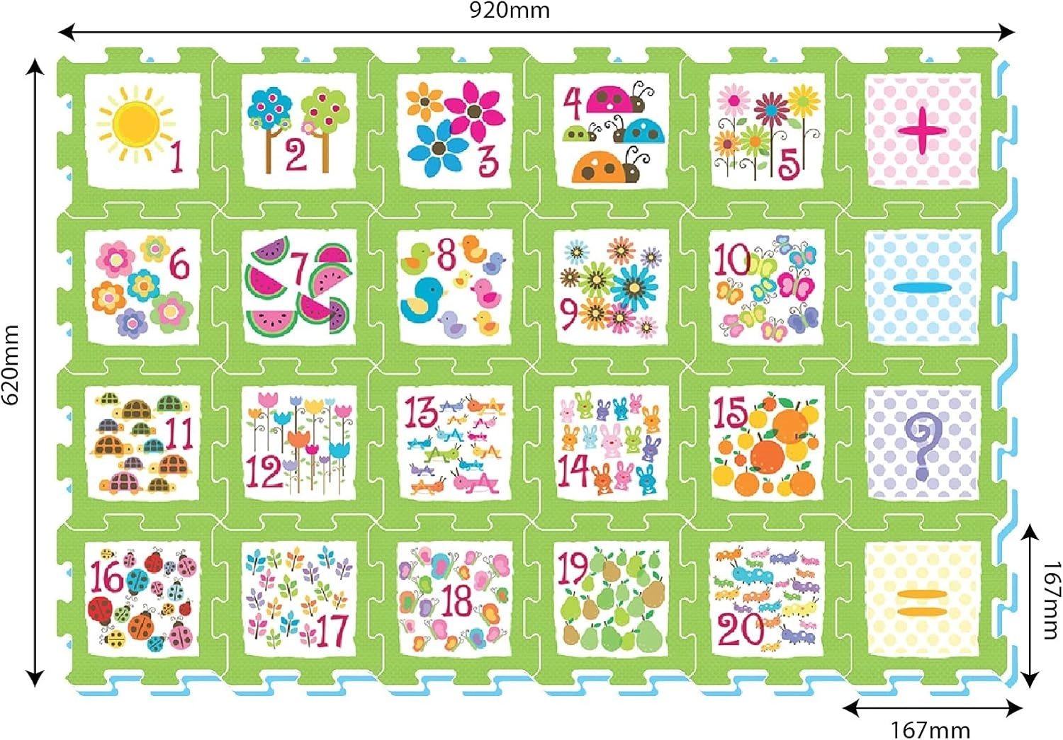 Numbers And Objects Puzzle Mat - 10 Months