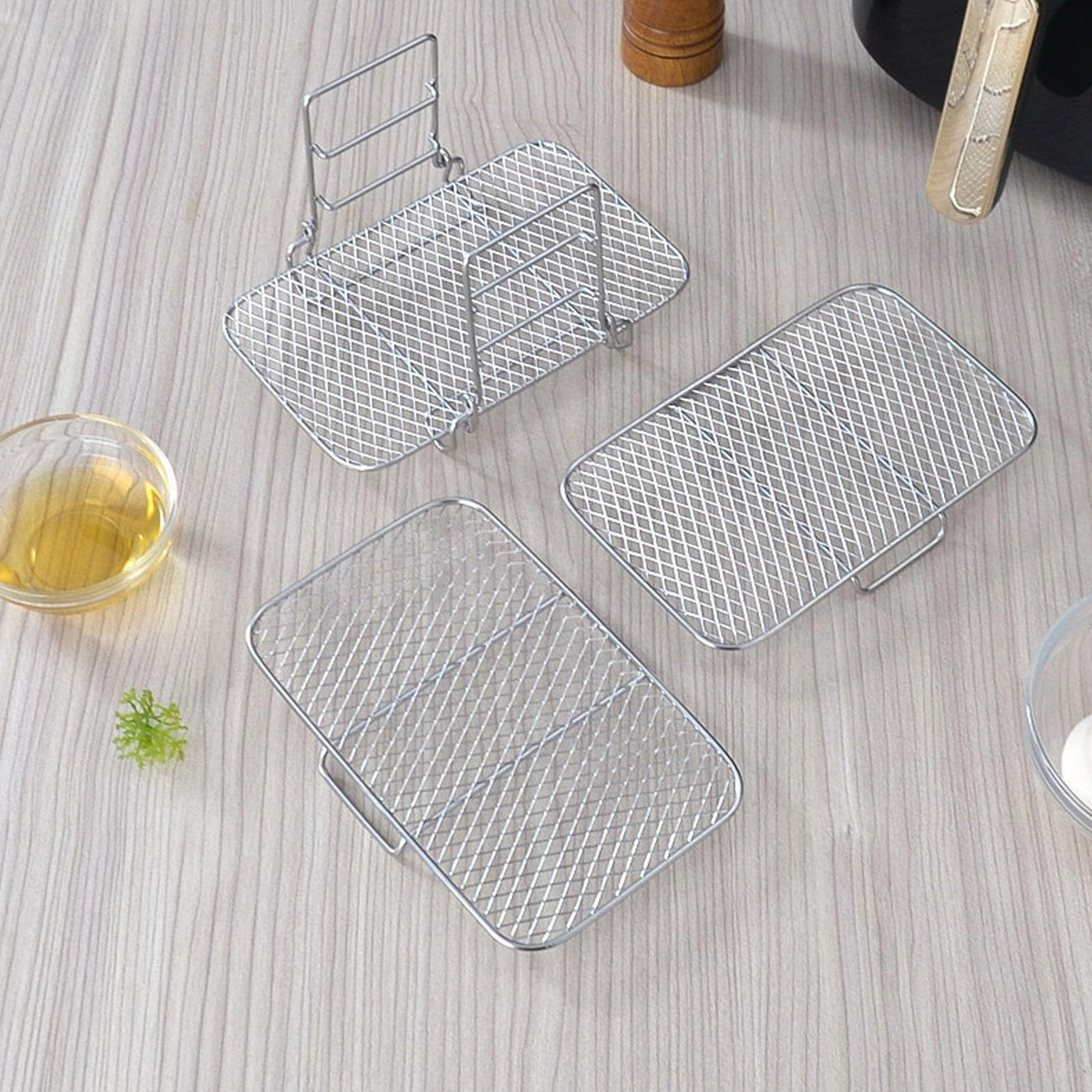Air Fryer Basket - 304 stainless steel 3 x Fryer Rack