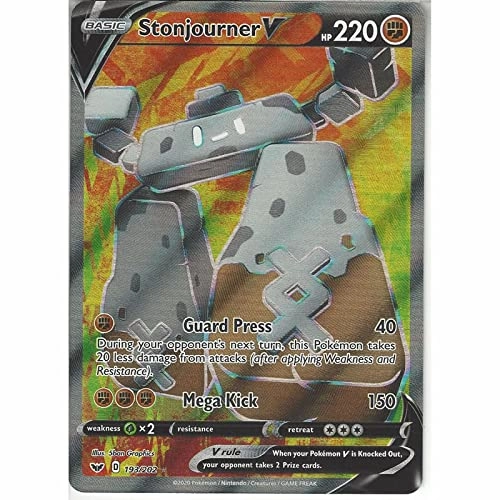 Pokémon Pokemon Stonjourner V 193/202 - English + Toploader