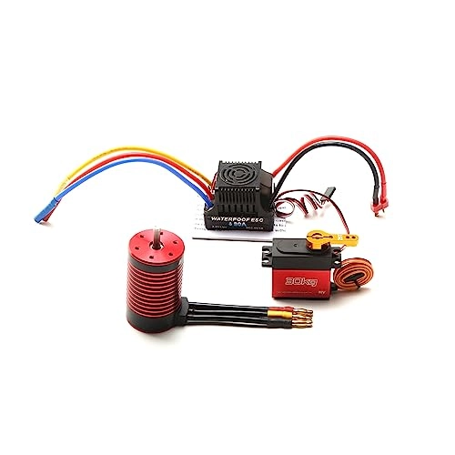 3660 Brushless Motor - 2600KV Waterproof + 80A Brushless ESC + 30KG Servo