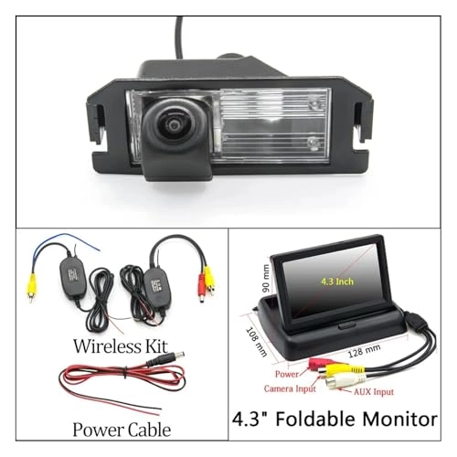 Reversing Camera - Night vision Cam 4.3 Fold Wireles 1280 x 720