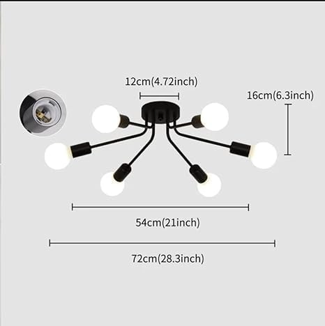153 CHANDELIER 6 LIGHT - warm white