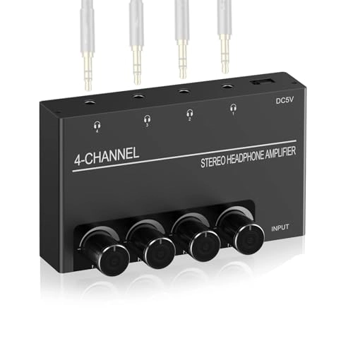 Headphone Amplifier - 4 Channel 1/4In 3.5mm TRS