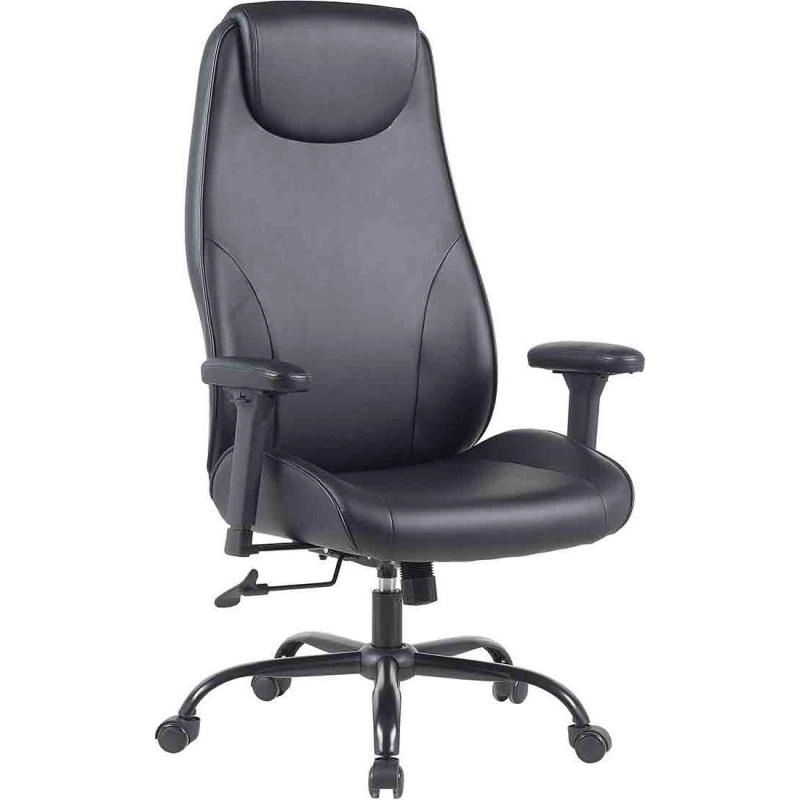 Executive Chair - Black PU Leather in Plastic Frame