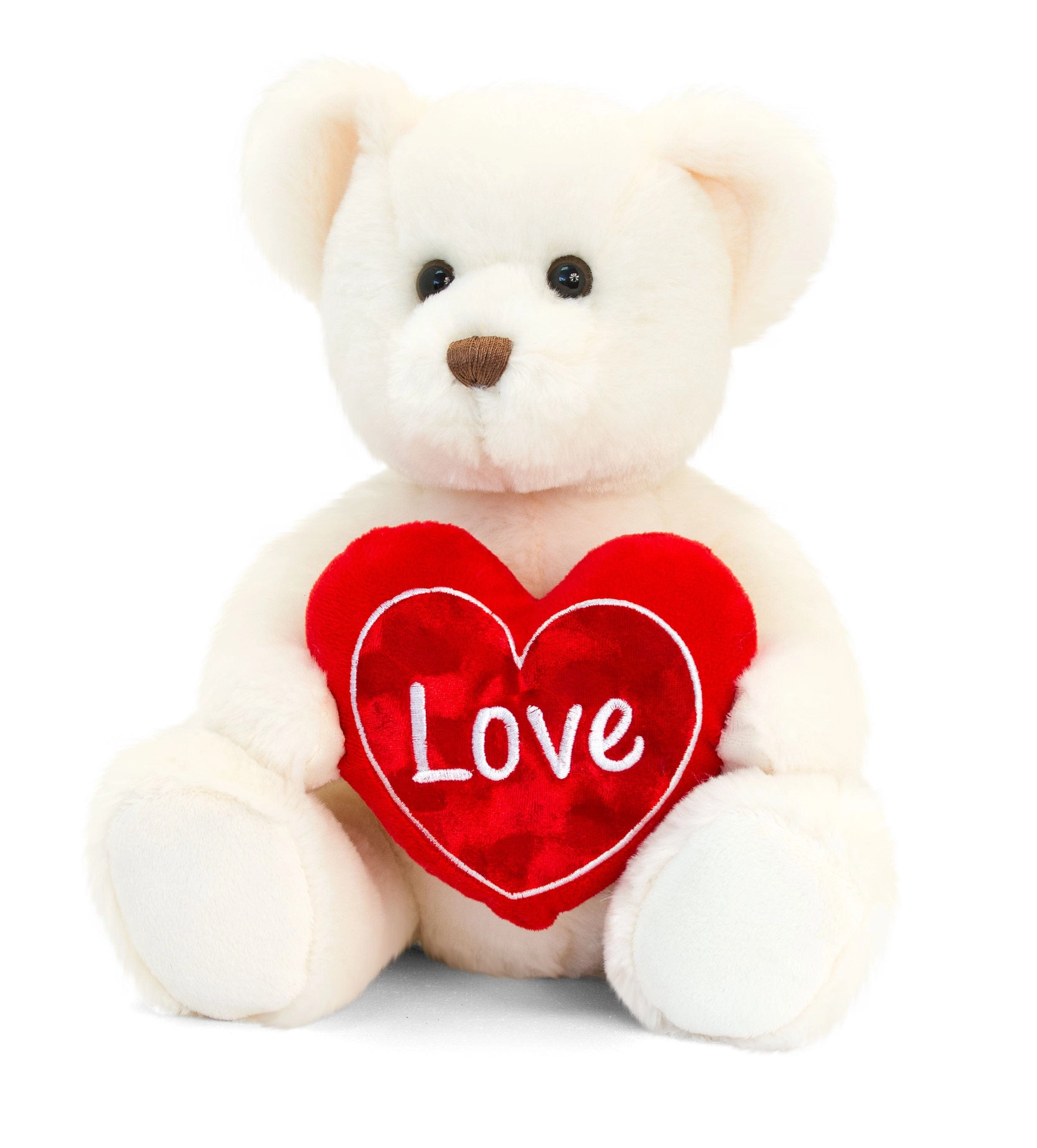 Party Zone Chester Bear with Heart 25 cm - Cream