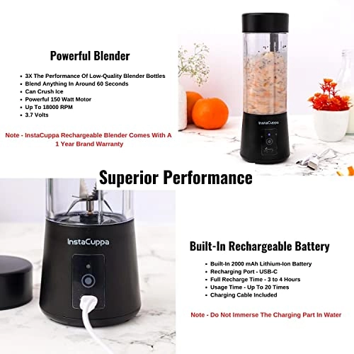 Mini Electric Chopper - 45W + Blender Bottle - 150W