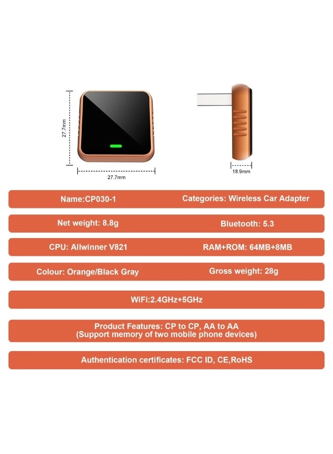AutoLink AI+ Mini - 2-in-1 Wireless CarPlay Android Auto