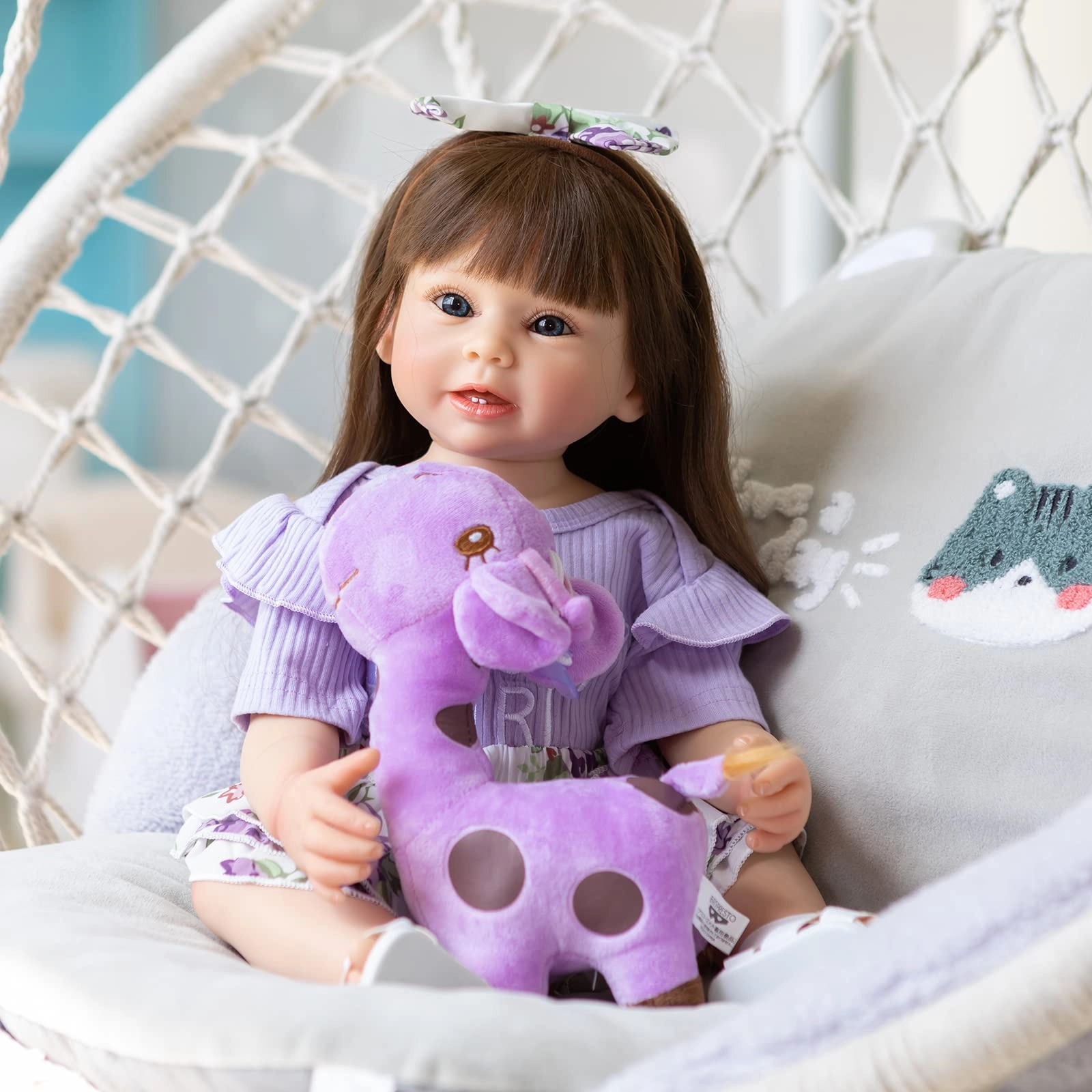 Enjoy with Love Bonnie Reborn Baby Doll - 55 cm Silicone Brown Eyes Ages 3+