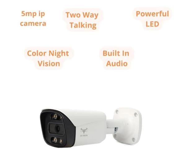 Bullet Camera - 5MP + Dome Camera + NVR - 8 channels + Hard Disk - 2000 gigabyte + Cat6 Cable + RJ45 Connector