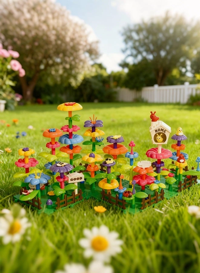 Floral Garden Puzzle Toy Set - 112 pcs