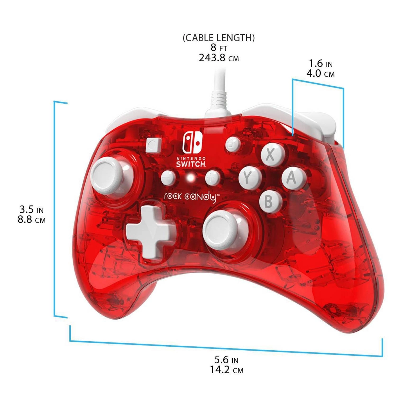 Rock Candy Controller - Red Nintendo