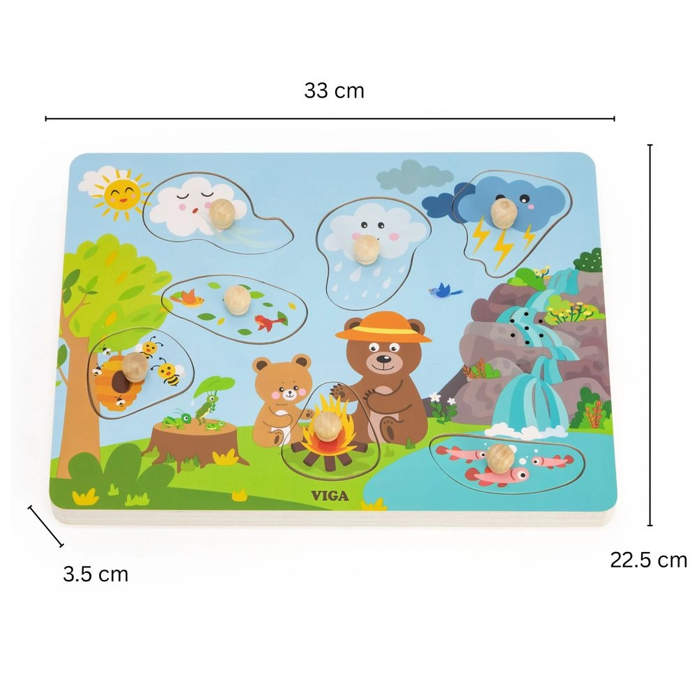 Nature Knob Puzzle - 18 months+ 7 pieces