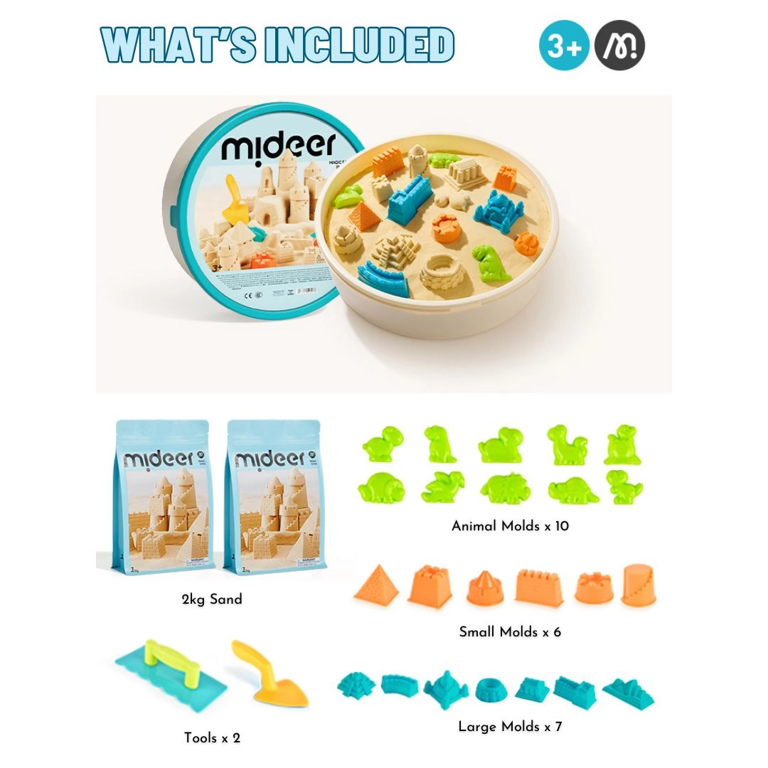 Magical Sand Play Set - 23 Plastic Molds 3+