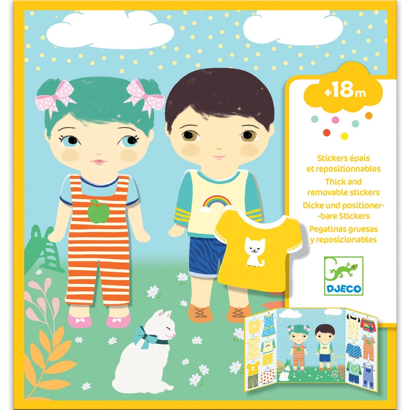 DJECO Clothes Activity Sticker Book 14 pcs
