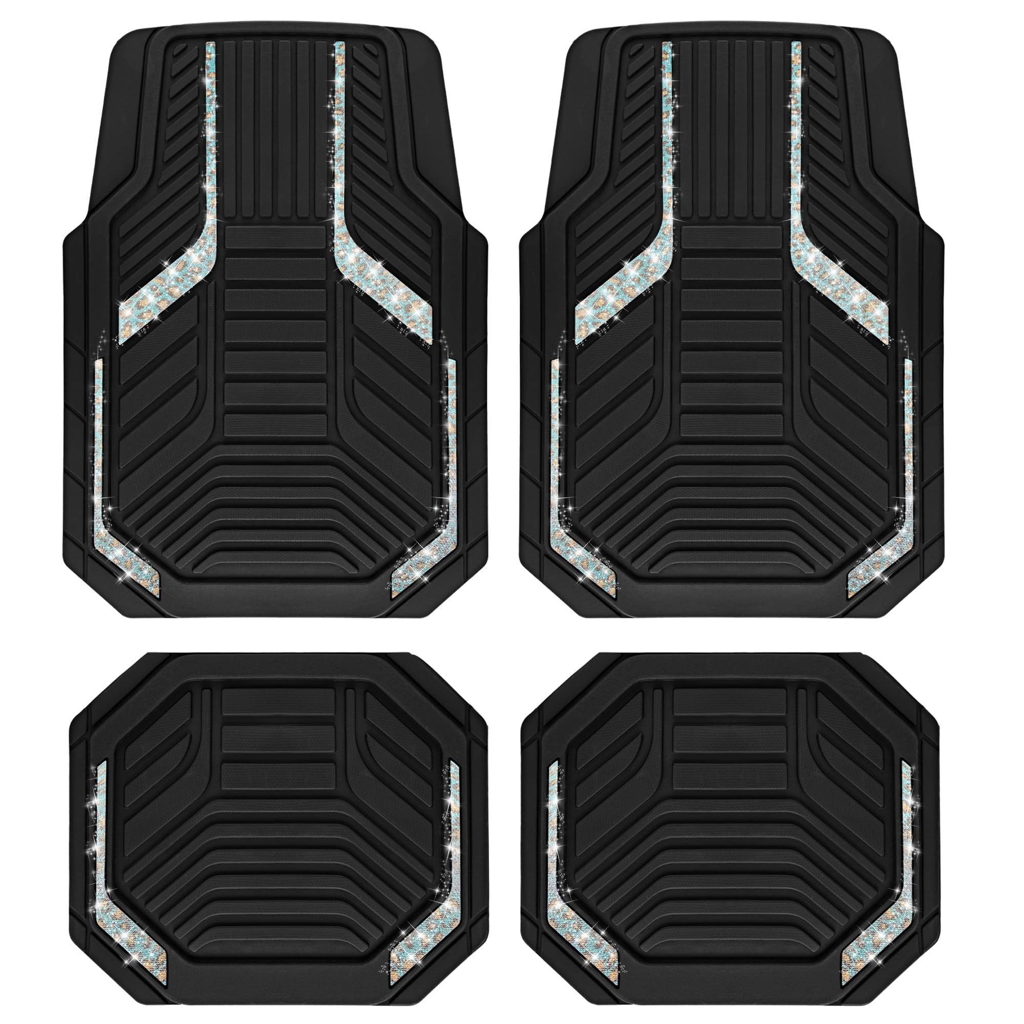 Heavy Duty Rubber Floor Mats - Pink Universal Fit