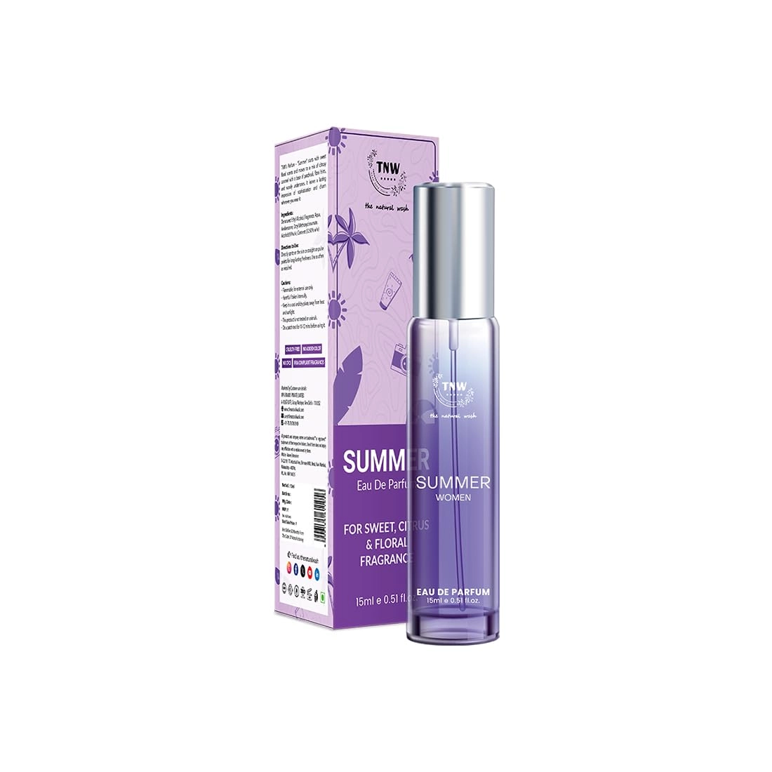 Arwen Fragrances Pvt Ltd Asian House, Plot No D222/39, TTC Industrial Area, MIDC Shirvane,Nerul, Navi Mumbai - 400706. Summer Eau de Parfum 15ml