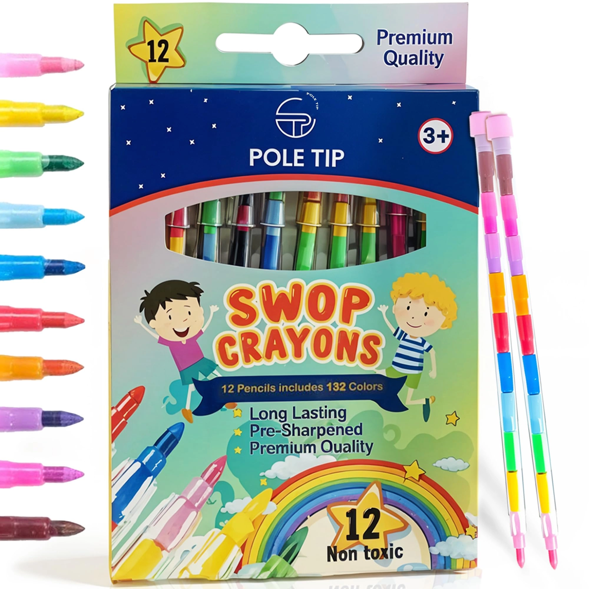 Swop Point Crayons - 12