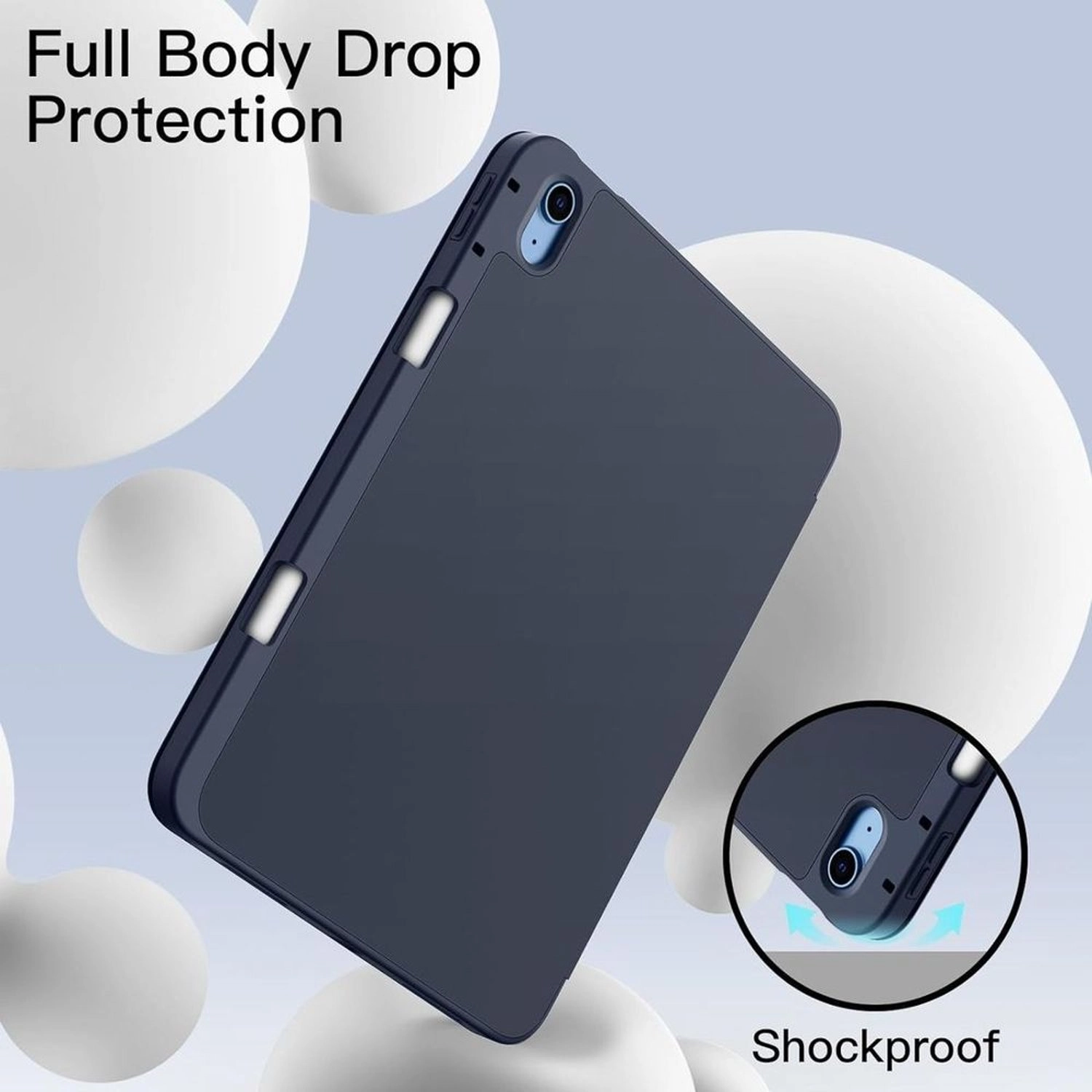 Trifold Stand Case with Pencil Holder for iPad 10.9-inch (10th Gen)