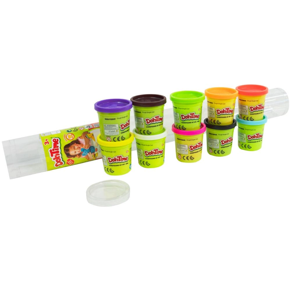 Dough PVC Tube - 3+ years 10 pcs