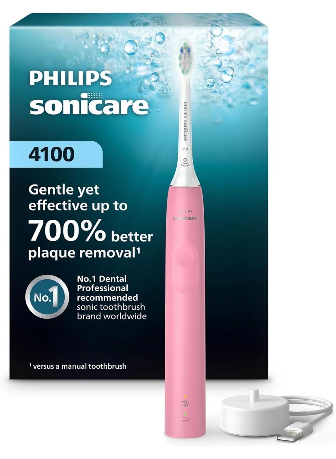 Sonicare 4100 - 1 Brush Head Slim Travel Case USB Charger