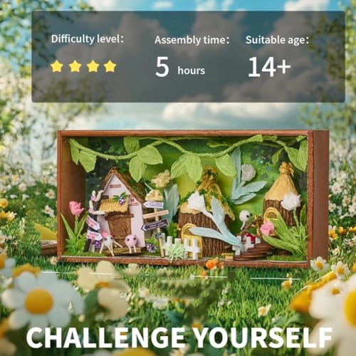 Miniature Wooden Dollhouse Furniture Kit - Creative Room 1:24