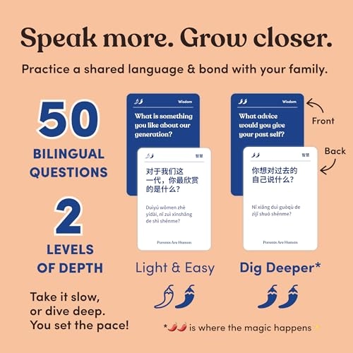 Bilingual Conversation Cards - 13 years and up 70 pieces