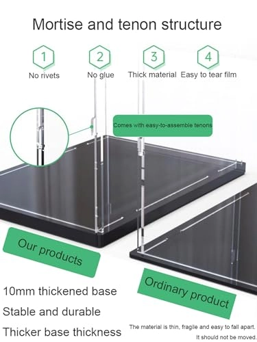 Acrylic Display Case - 62x30x20 cm for Lego 76139 Car Model