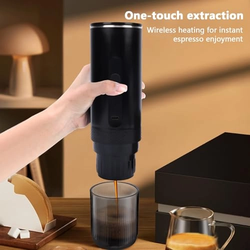 Portable Coffee Maker - 2 in 1 Grind & Capsules 20BAR 7500mAh
