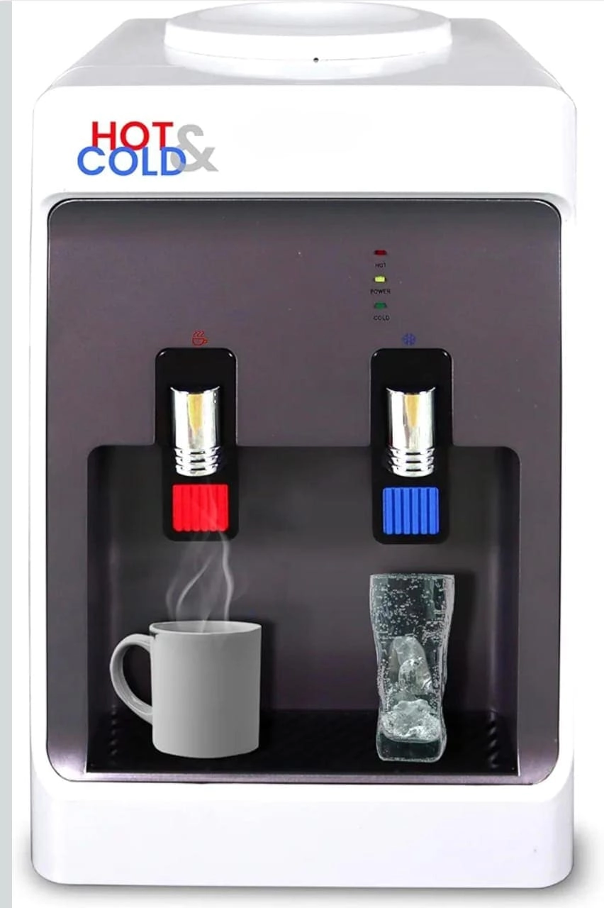 Vantix Table Top Water Dispenser - Hot & Cold Compressor Cooling Top Load