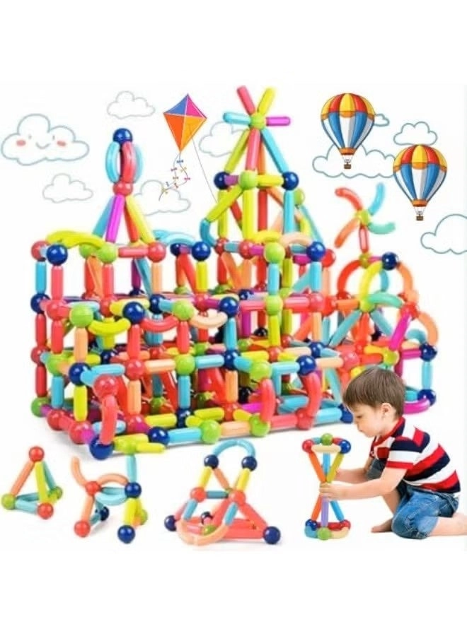 O2 Magnetic Building Sticks and Balls - 96PCS Multicolour Educational STEM