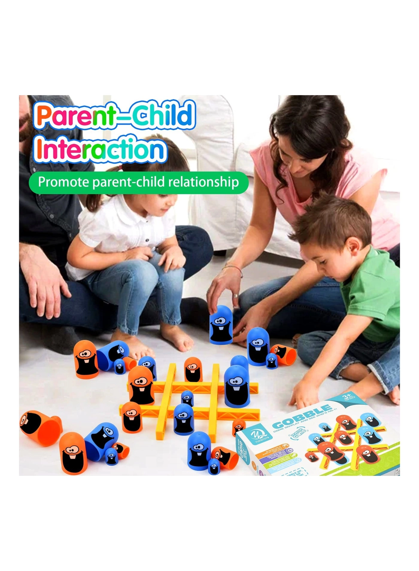 Big Eat Small Tic Tac Toe - Parent-Child Interactive Portable Travel Toy