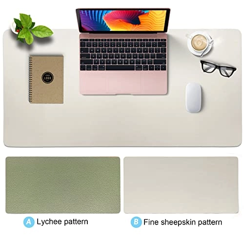 Large Faux Leather Gaming Mouse Pad - 80x40 cm