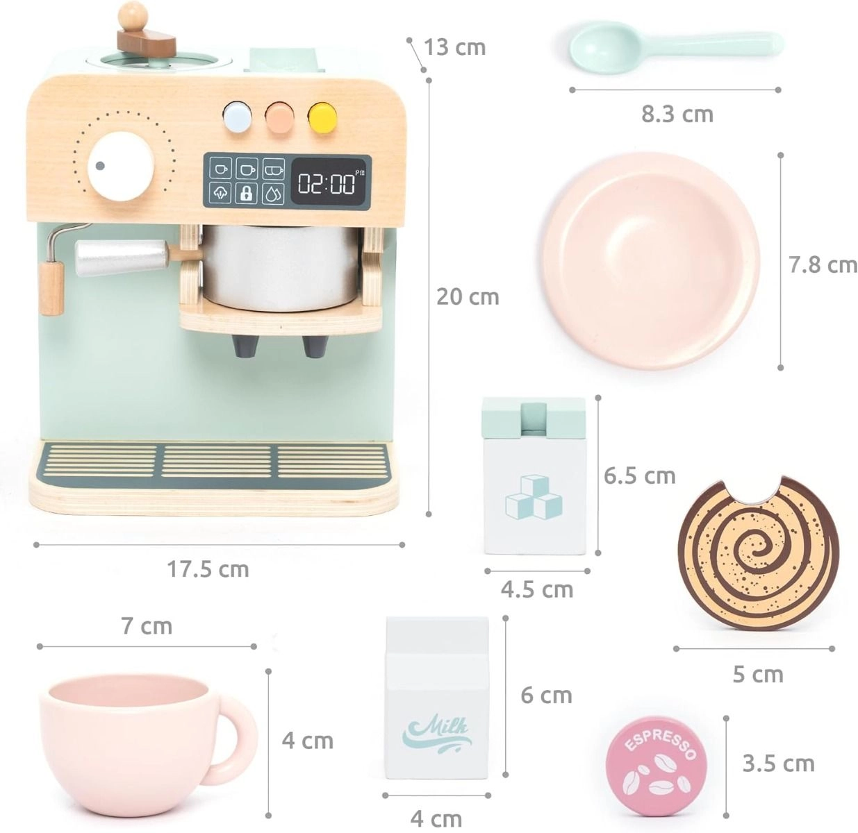 Wooden Children Coffee Maker Pretend Play Set - 23 pcs (FP-2104-59)