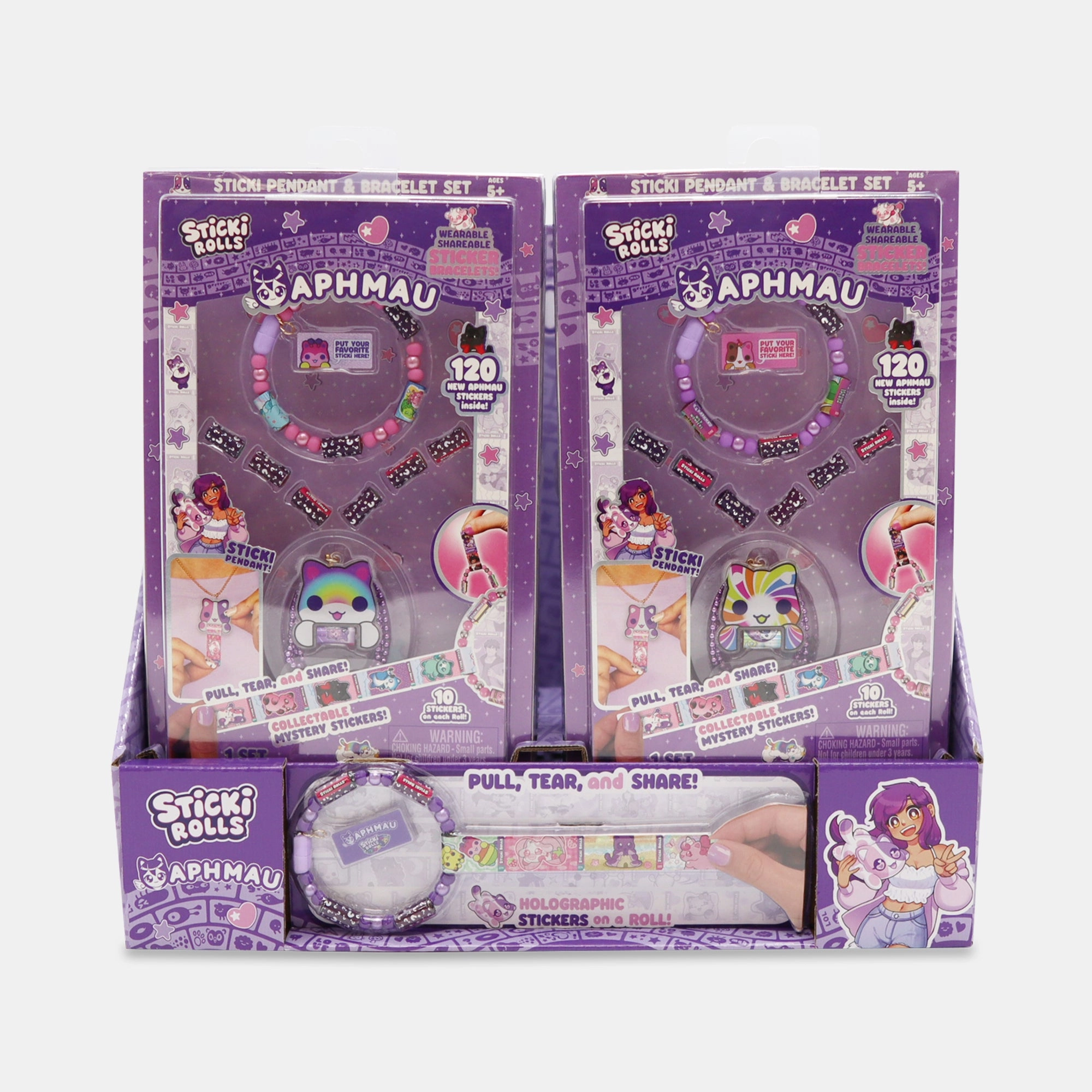 Sticki Rolls Pendant & Bracelet Set - 5+ years 10 pcs