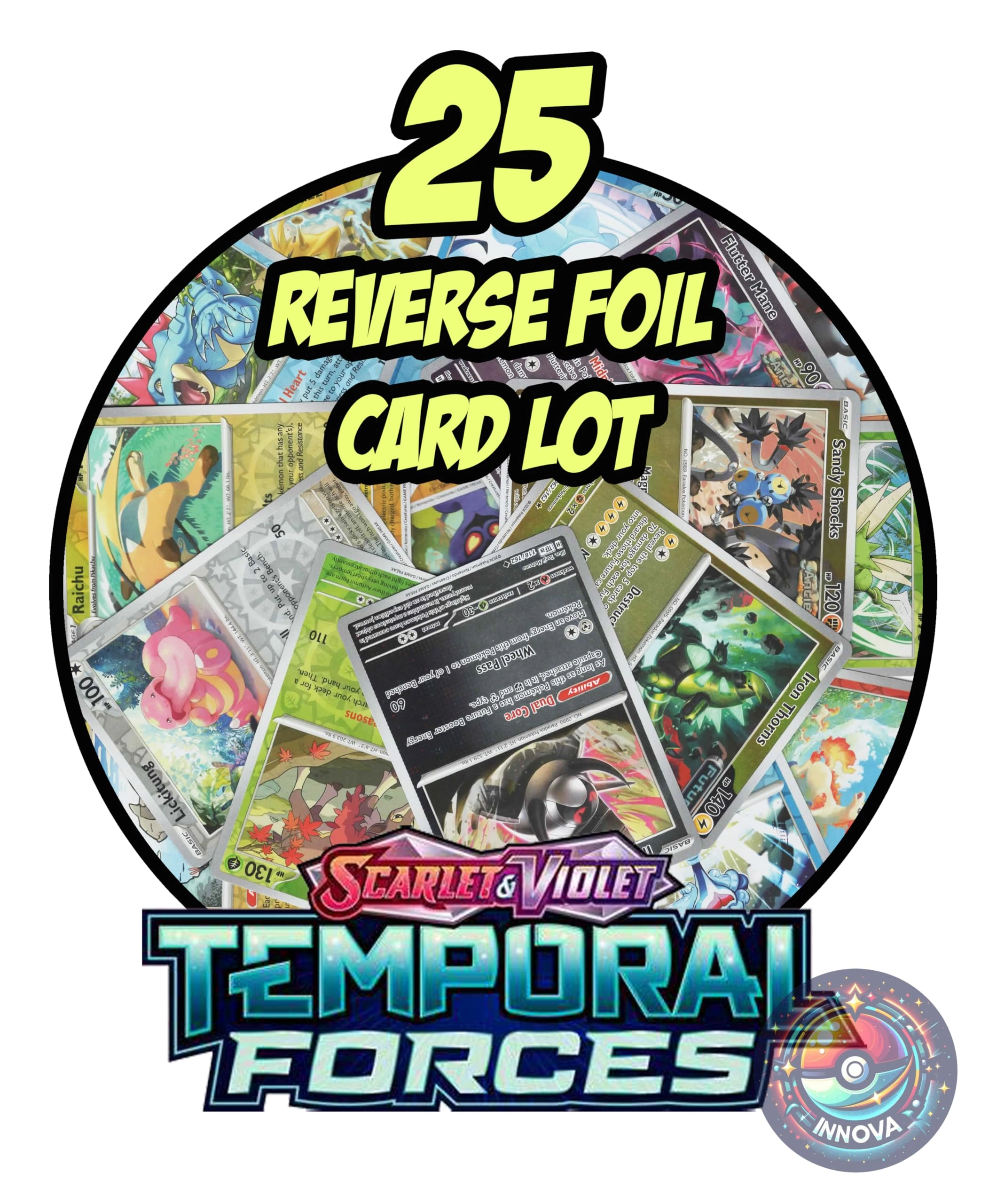 Random Reverse Foil Single Cards - English 25pcs