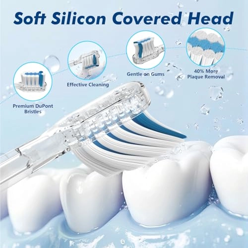 Sonic Electric Toothbrush - 6 Brush Heads 4 Modes Rechargeable