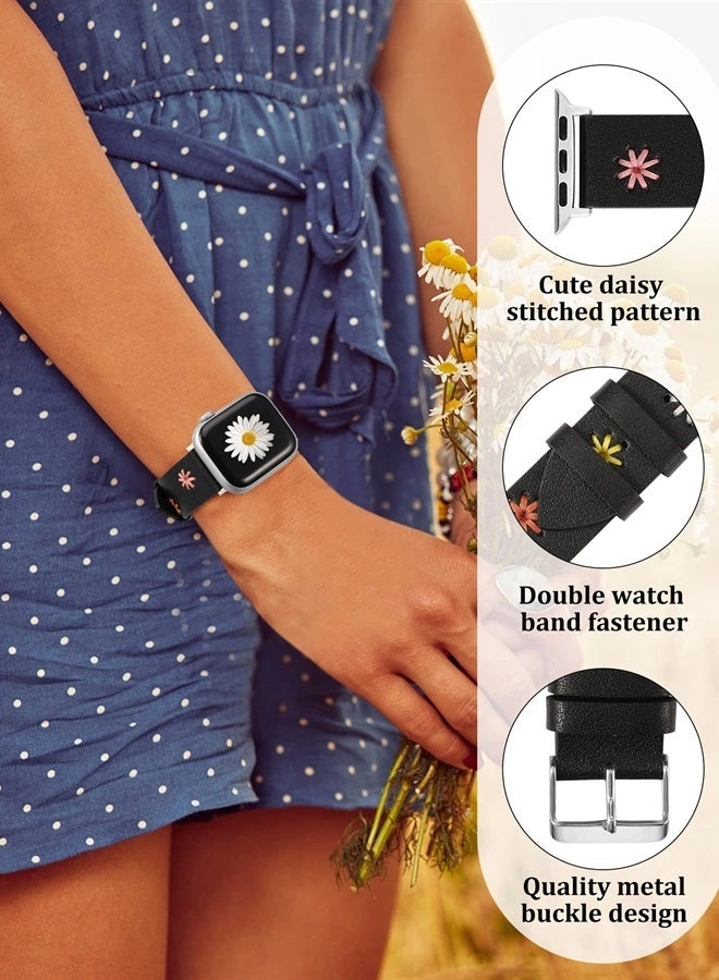 Leather Watch Band for Apple Watch Ultra/Series 8/7/6/5/4/3/2/1/SE (41/40/38/49/45/44/42mm)