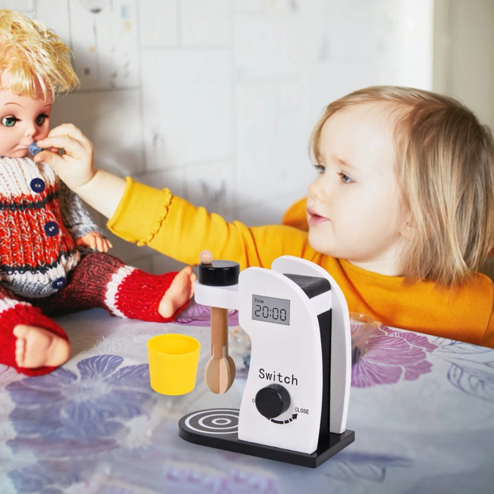 Kids Wooden Stand Mixer Pretend Playset - 2pcs (5551007-Bl-20509)