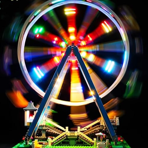 LED Light Fixture - Compatible with Lego 10247 Ferris Wheel USB rechargeable Multicolor